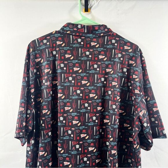 SGA Arizona Diamondbacks Fathers Day Black and Red Team Patterned Polo 0723 - Picture 7 of 10